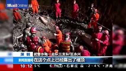 Chinese man pulled from rubble three days after landslide