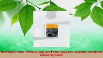 Download  Bedouin Law from Sinai and the Negev Justice without Government PDF Free