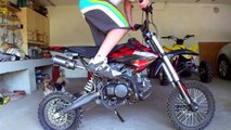 Mini Cross 124cc | Pitbike Minibike | Mały motor motocykl crossowy | Motorcycle exhaust en