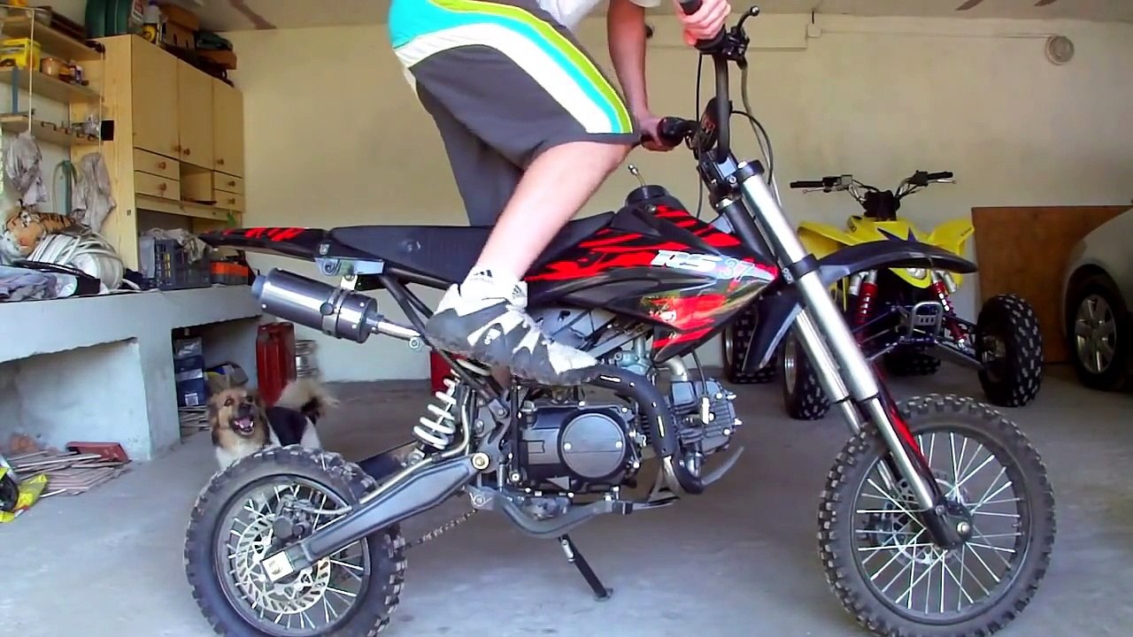 Mini Cross 124cc | Pitbike Minibike | Mały motor motocykl crossowy | Motorcycle exhaust en