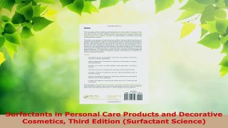 Download  Surfactants in Personal Care Products and Decorative Cosmetics Third Edition Surfactant PDF Free
