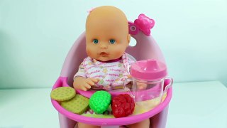 Baby Doll Nenuco High Chair Baby Doll Lunch Toy Cutting Food Play Doh Food Toy Videos