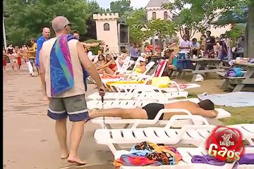 Blind Man At Water Park Prank
