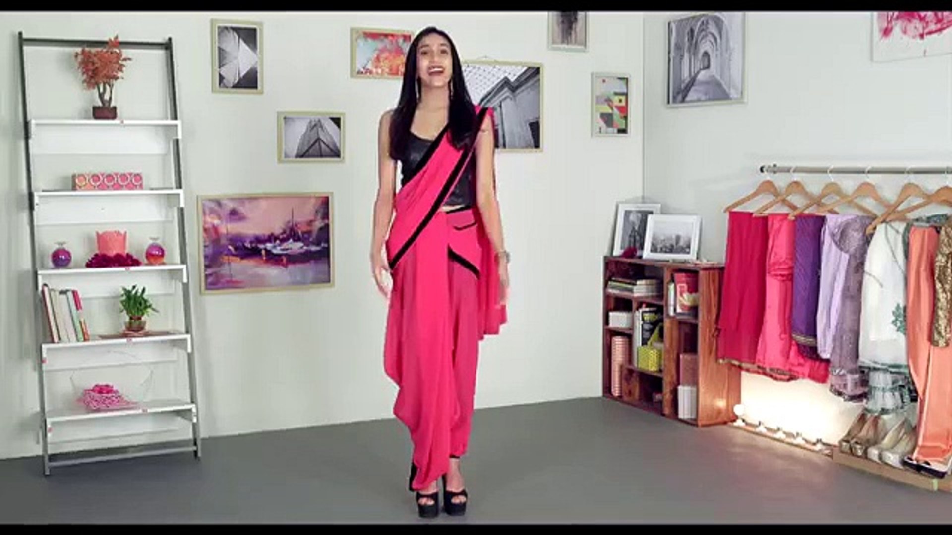 How To Wear A Saree  Dhoti Style