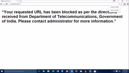 Open website blocked by Department of Telecommunication India