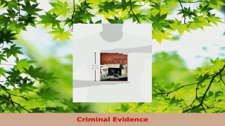 Read  Criminal Evidence Ebook Free