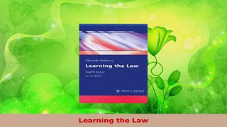 Read  Learning the Law Ebook Free