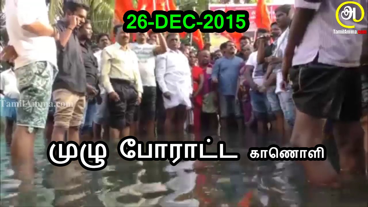 திருநின்றவூர் பெரியார் நகரில் மழை நீரை அகற்றகோரி சீமான் கண்டன ஆர்ப்பாட்டம் | 27 December 2015
