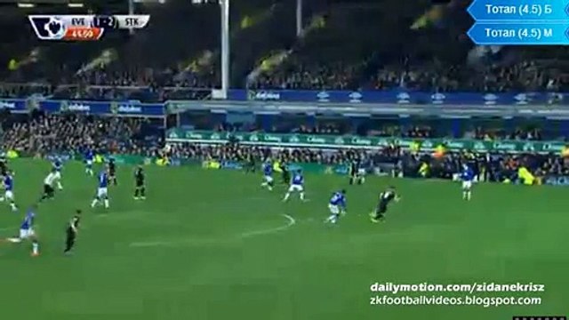 1-2 Xherdan Shaqiri Fantastic Goal - Everton v. Stoke City 28.12.2015 HD