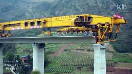 A bridge construction vehicle manufactured in China.