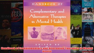 Handbook of Complementary and Alternative Therapies in Mental Health