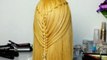 Mermaid hairstyle for long hair. French waterfall braid