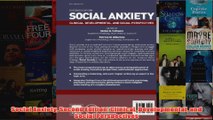 Social Anxiety Second Edition Clinical Developmental and Social Perspectives