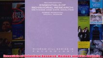 Essentials of Behavioral Research Methods and Data Analysis