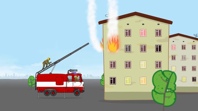 Мультики про машинки от 2 лет, мультфильм конструктор Пожарная Машина Большая сборка