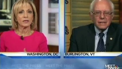 Bernie Sanders did not allow Andrea Mithcell to change the narrative