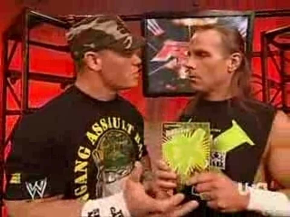 john cena et hbk fond leur promo de leur dvd