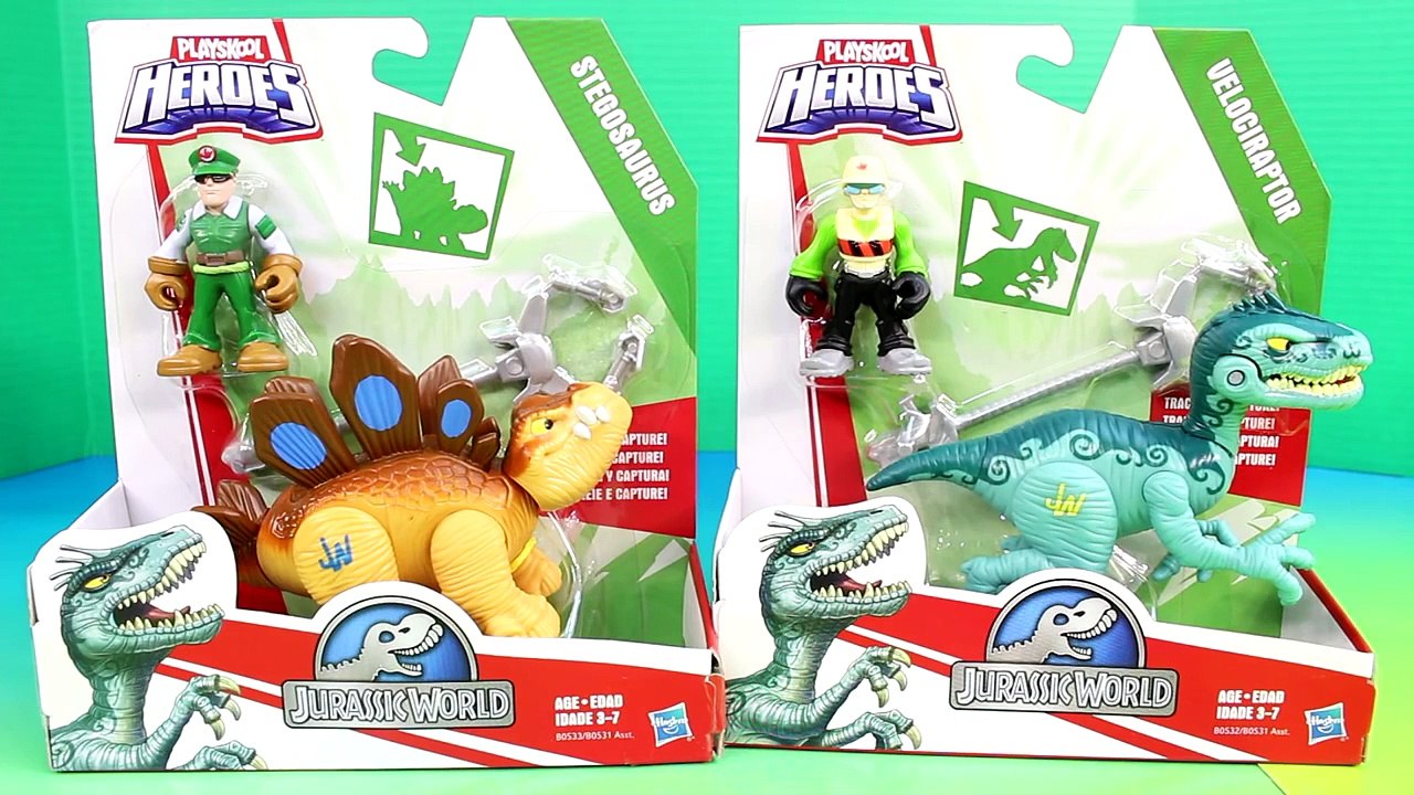 Playskool Heroes Jurassic World Dinosaurs Stegosaurus Tyrannosaurus rex Velociraptor Imagi