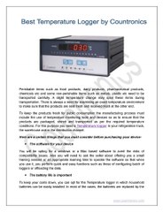 Best Temperature Logger India