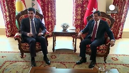 أوغلو يستقبل في أنقرة نظيره الكردستاني العراقي نيتشيرْفان بارزاني
