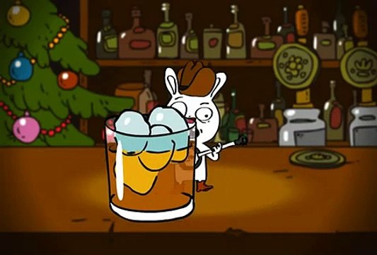 Кролик-алкоголик поздравляет с Новым Годом!