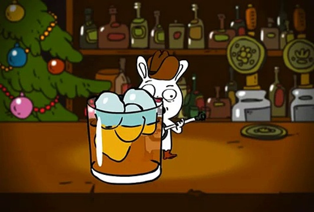 Кролик-алкоголик поздравляет с Новым Годом!