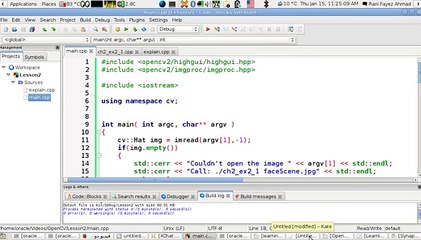 OpenCV Using C++ Lesson 14  A restart using the Object Oriented method and OpenCV2 (Arabic Version)