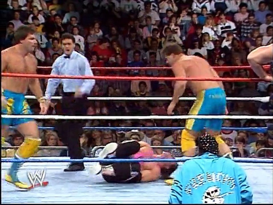 WWF Royal Rumble 1989 - Jim Duggan & The Hart Foundation Vs. Dino Bravo & The Rougeaus