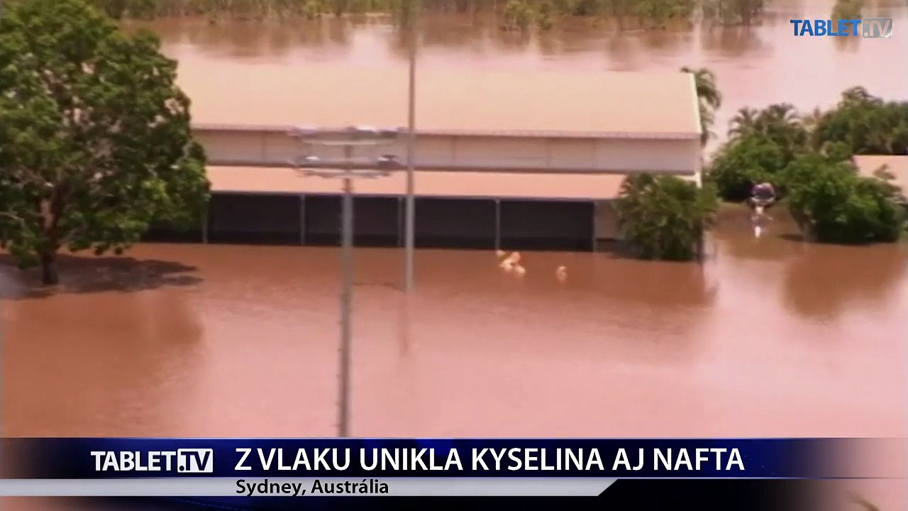 V zaplavenom Queenslande sa vykoľajil vlak s kyselinou sírovou 