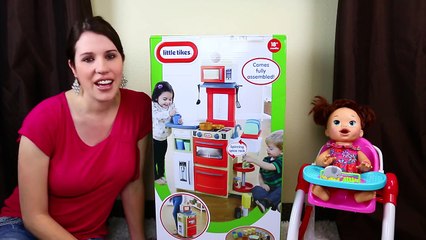 Little Tikes Cook N Store Play Kitchen With Baby Alive Doll & Play-Doh Food DisneyCarToys