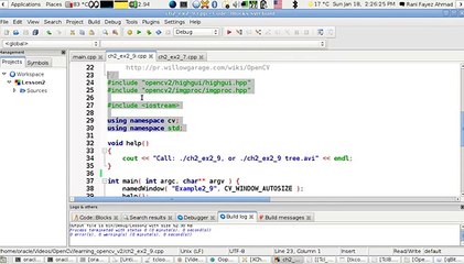 OpenCV Using C++ Lesson 20  Using A Camera Or A Video File With Canny() (Arabic Version)