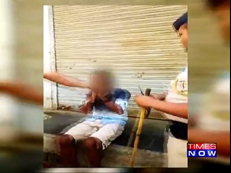 senior police inspector thrashing a youth and abusing his female friend