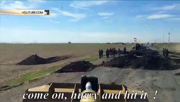 Танковый биатлон для ИГИЛ в пустыне: курды уничтожили машину смерти на полной скорости