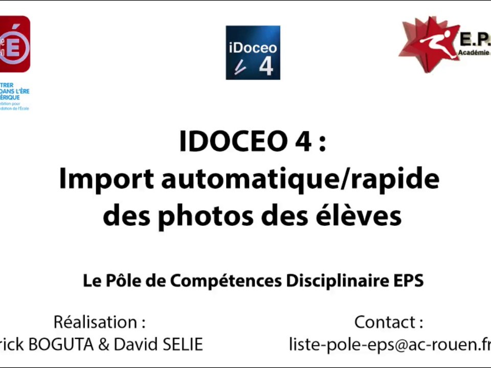 #05 IDOCEO importer les photos élèves automatiquement avec DROPBOX
