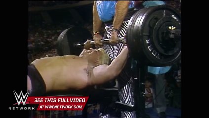 WWE Network- Dino Bravo's Bench Press Challenge- Royal Rumble 1988