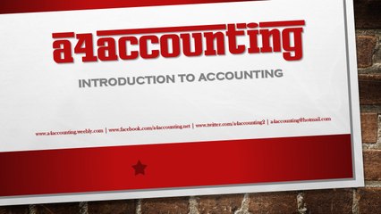 Introduction to Accounting (Urdu - Lecture # 1) a4accounting