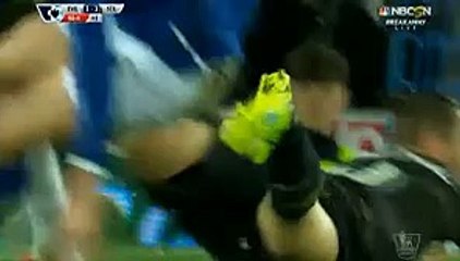 Marko Arnautovic Goal Penalty kick Everton 3-4 Stoke City 28.12.2015
