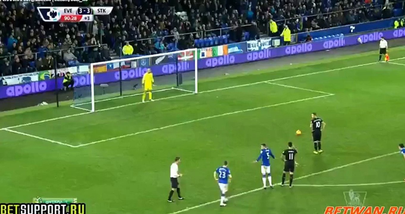 Goal Marko Arnautovic - Everton 3-4 Stoke City (28.12.2015) Premier League - HD