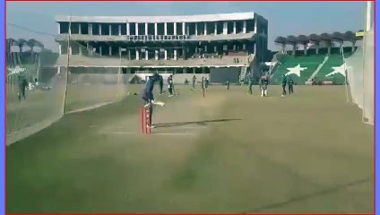 Muhammad Aamir bowling to Azhar Ali in Practice camp