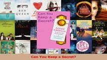 Read  Can You Keep a Secret PDF Free