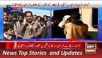 ARY News Headlines 19 December 2015, Train Drivers Protest in Quetta