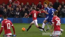 Juan Mata Fantastic Crossbar Almost GOAL - Manchester United v. Chelsea 28.12.2015 HD