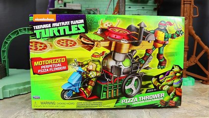 Teenage Mutant Ninja Turtles Michelangelo Gets Pizza Thrower and Attacked by Bebop with Casey Jones