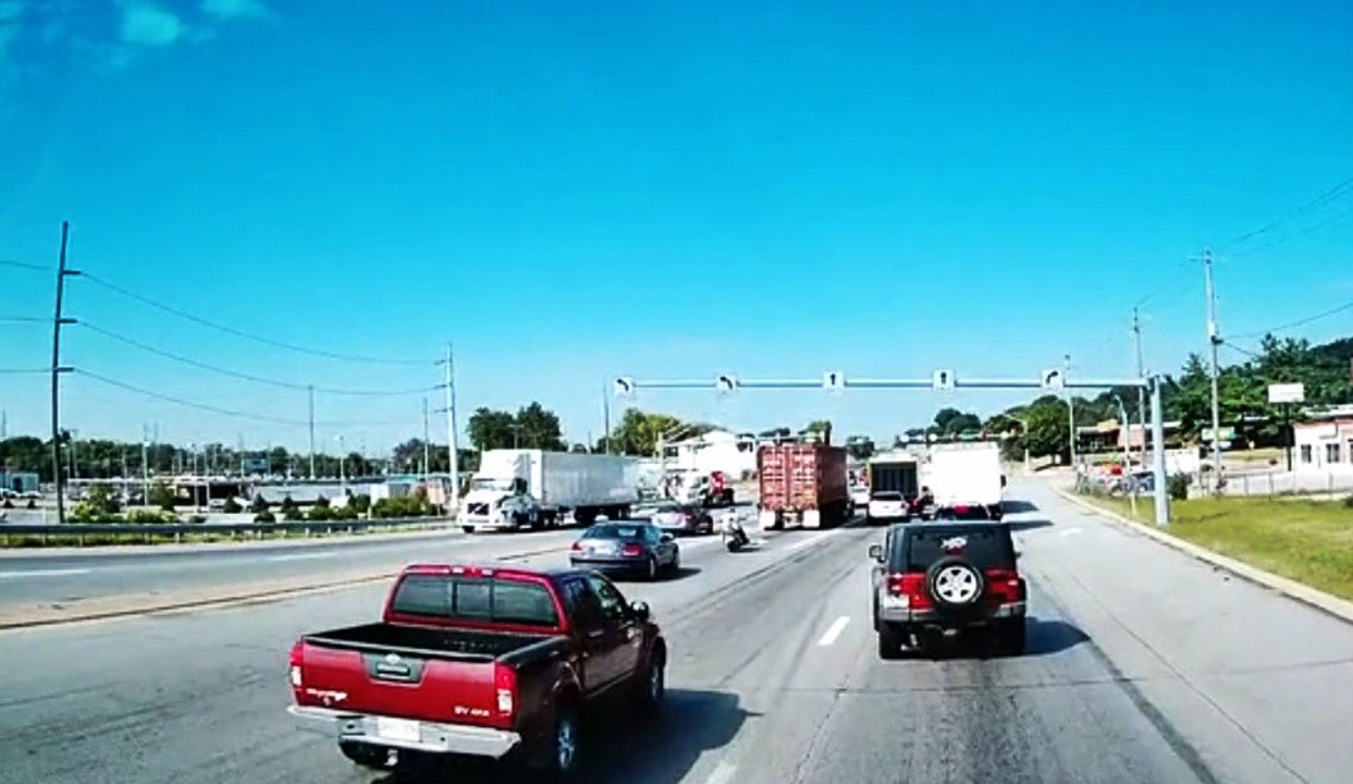 Driver Suddenly Decides To Plow Headfirst Into a Semi Truck