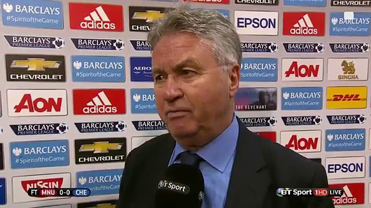 Guss Hiddink Chelsea Manchester United post match interview #CFC #MUFC