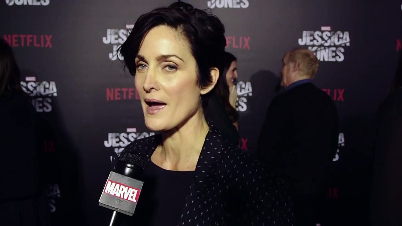Carrie Ann Moss on Jeri Hogarth - Marvels Jessica Jones Red Carpet