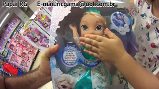 Frozen Aventura Congelante Boneca Disney Elsa Patins Olaf Pai Filha Brincando Brinquedos Toys Kids