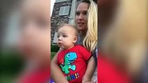 Fireworks show leaves baby very impressed