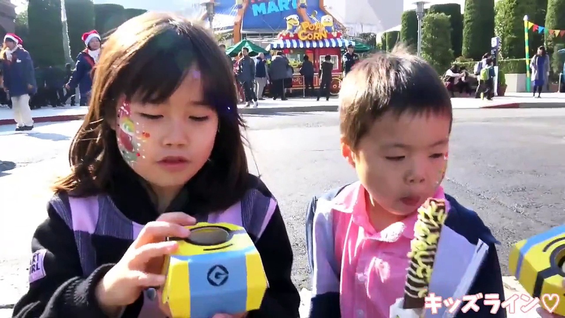 Usj ミニオン クリスマス フェイスペイント おでかけ Face Paint Minion Family Fun Theme Park Universal Studios Jap Video Dailymotion