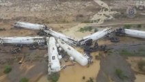 Massive sulphuric acid spill as train derails in Queensland